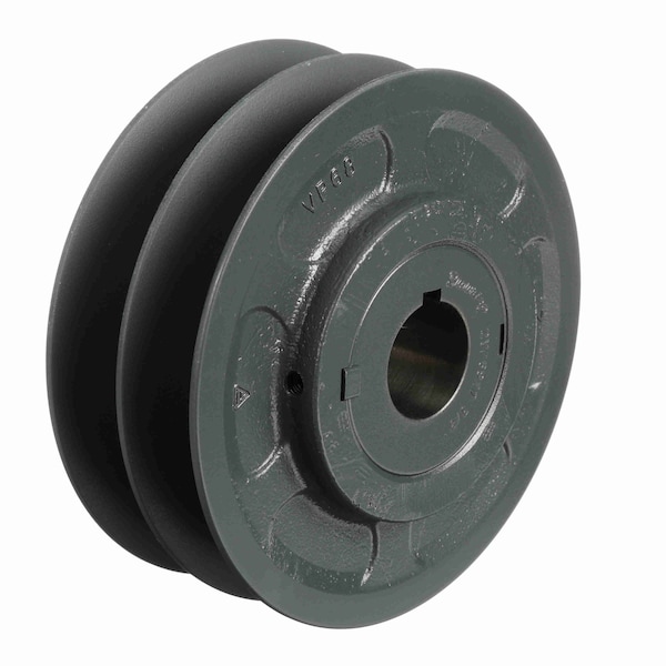 2 Groove Cast Iron Finish Bore Fhp Variable Pitch Sheave, 2VP60X3/4